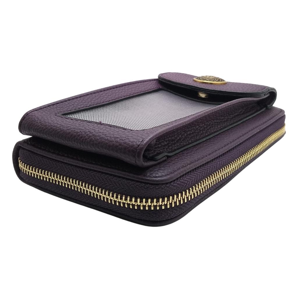 Scottish Thistle Cell Phone Wristlet/Crossbody Bag - Purple
