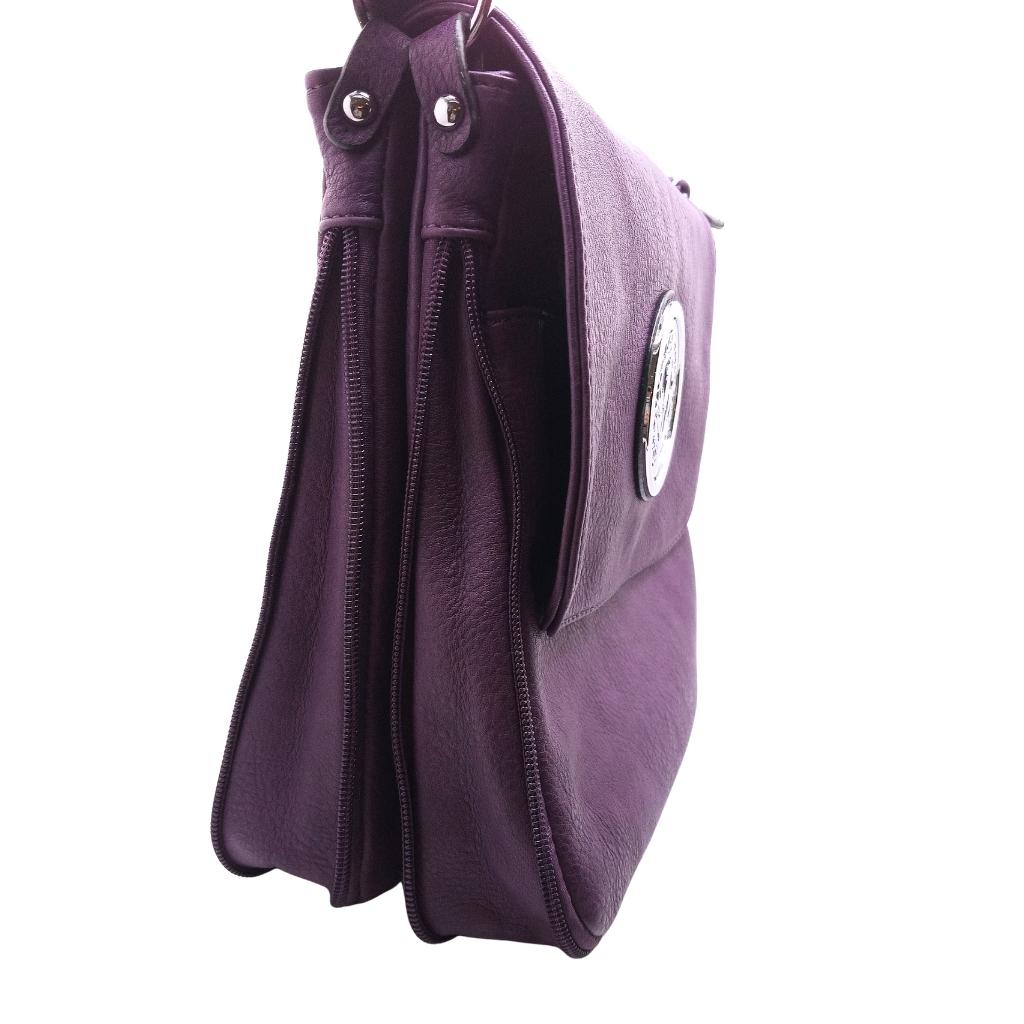 Scottish Thistle Expandable Shoulder Bag- Purple