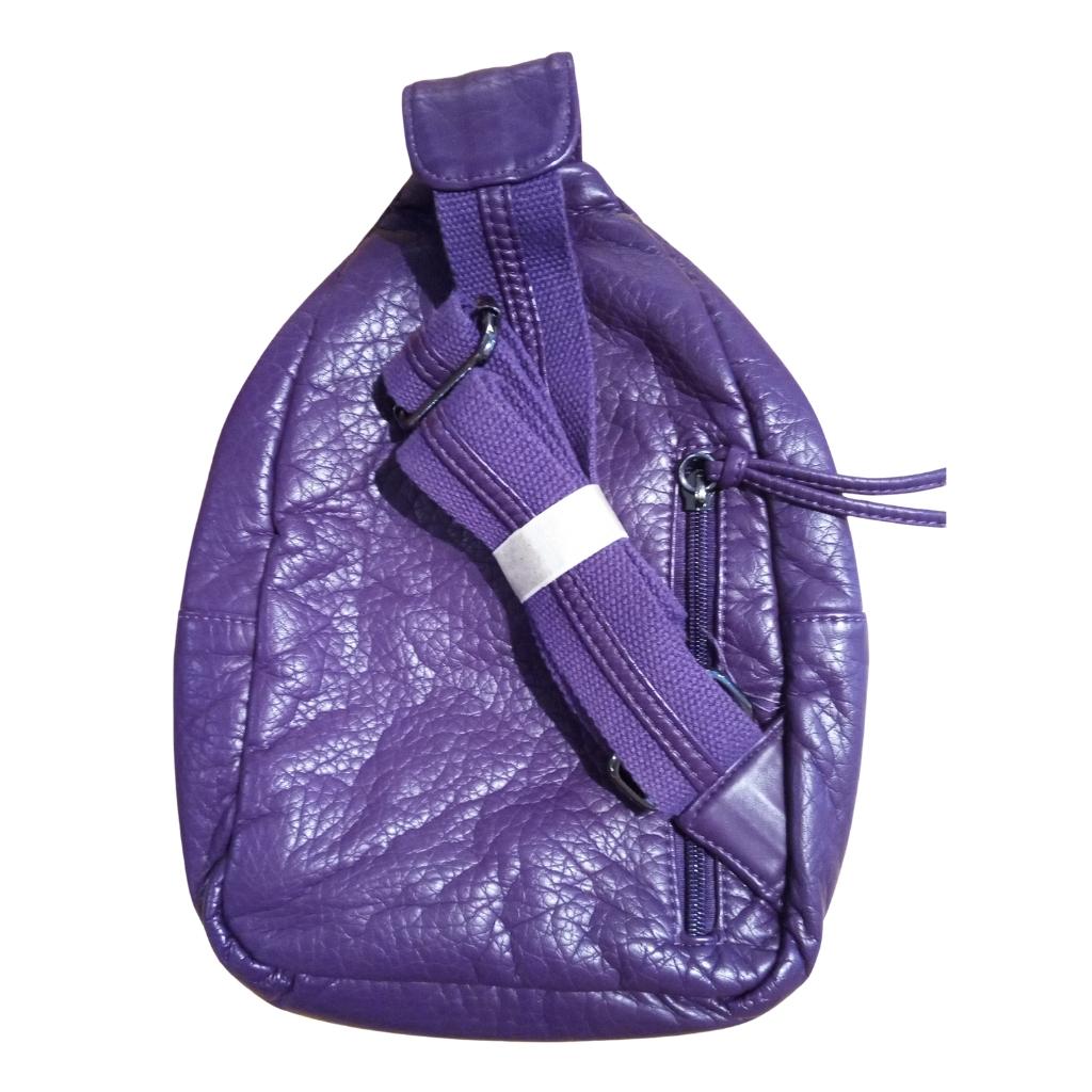 Scottish Thistle Washed Pocket Sling Bag- Purple