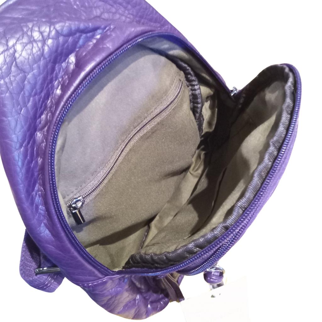 Scottish Thistle Washed Pocket Sling Bag- Purple