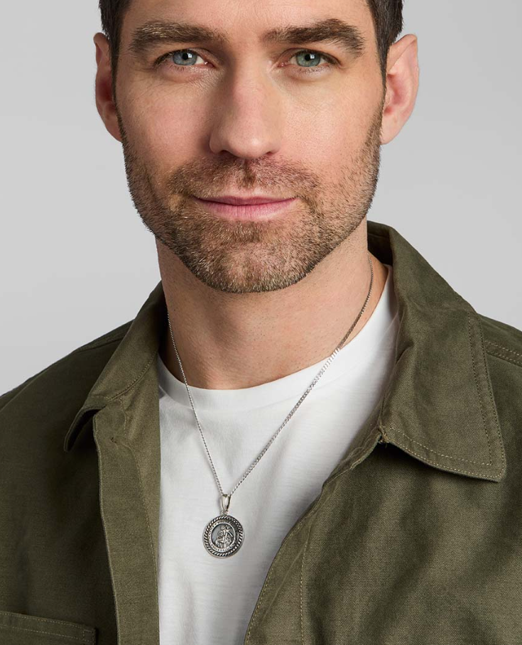 Sterling Silver Heavy St. Christopher Medal - The Celtic Gift Store - Necklaces