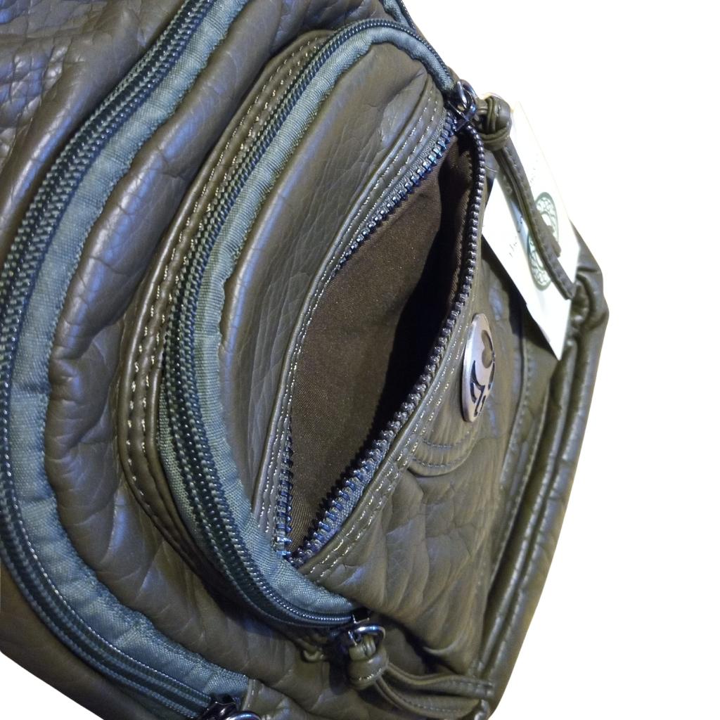 Shamrock Washed Pocket Sling Bag- Hunter Green