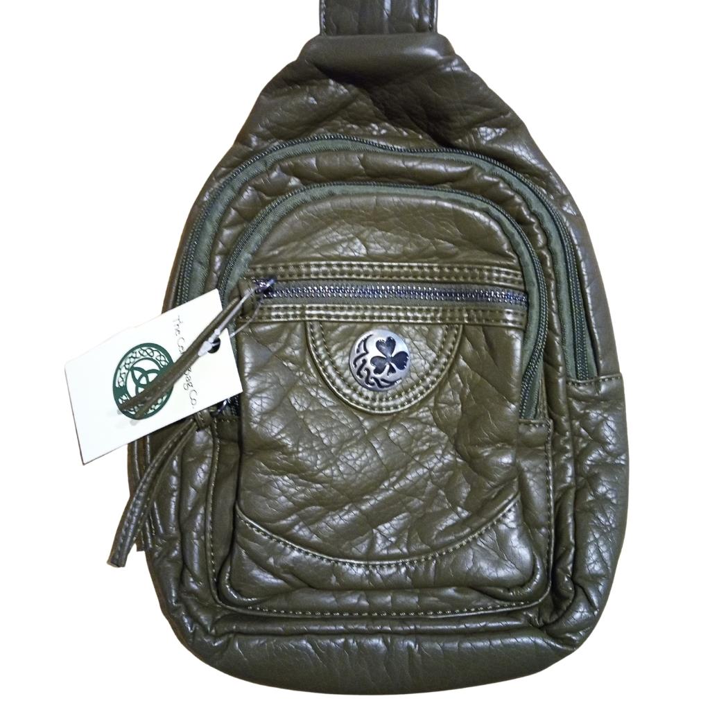 Shamrock Washed Pocket Sling Bag- Hunter Green