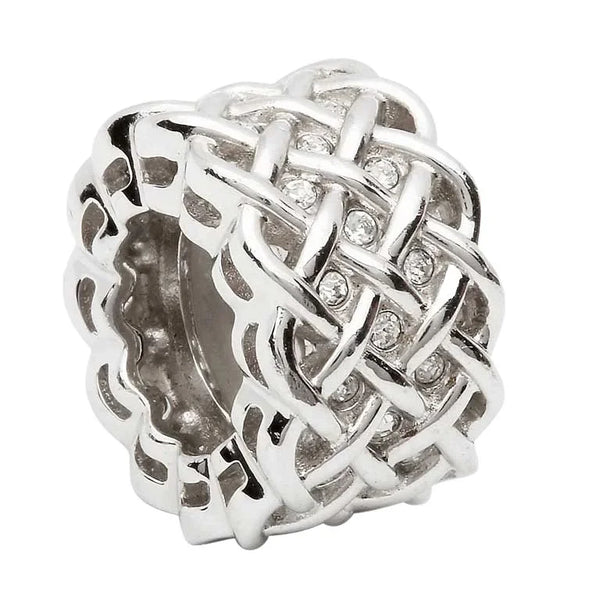 Silver Celtic Intricate Knot Bead