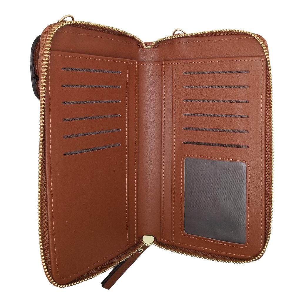 Tree of Life Cell Phone Wristlet/Crossbody Bag - Camel
