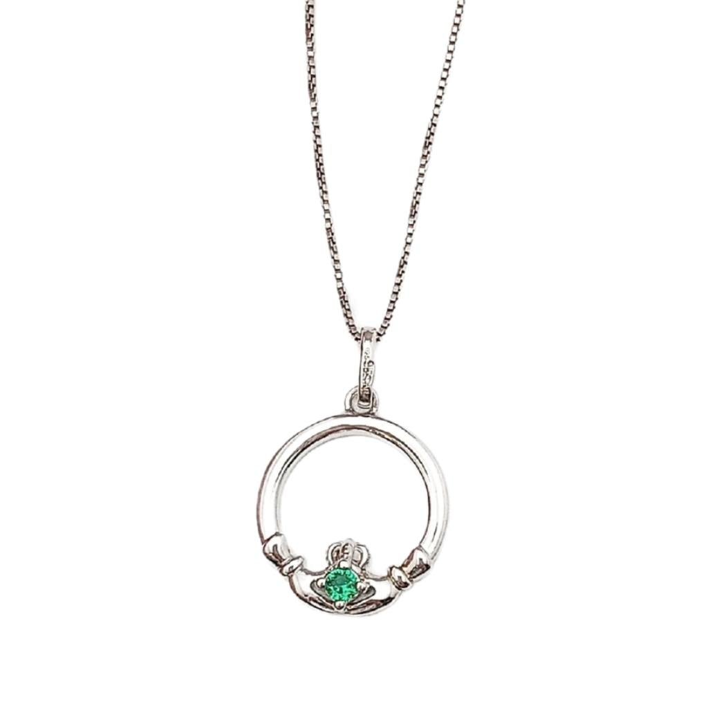 Acara Sterling Silver Claddagh Necklace by Solvar Jewelry - Necklaces