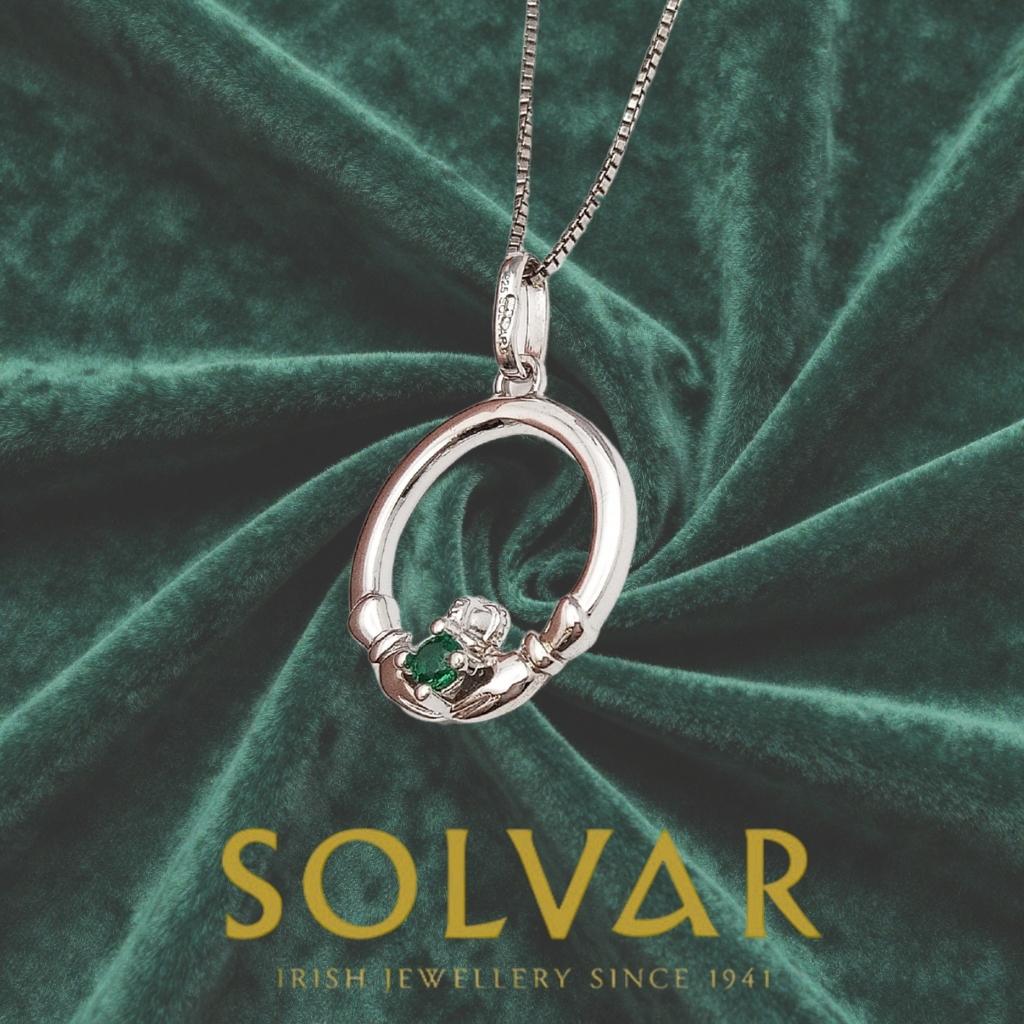 Acara Sterling Silver Claddagh Necklace by Solvar Jewelry - Necklaces