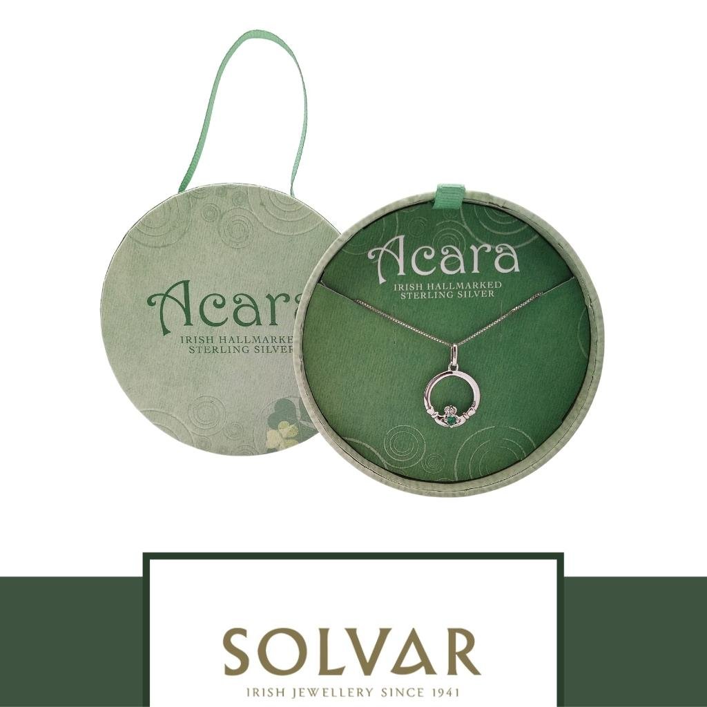 Acara Sterling Silver Claddagh Necklace by Solvar Jewelry - Necklaces