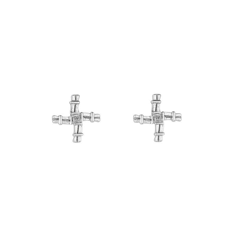 Acara Sterling Silver St Brigid's Cross Stud Earrings - The Celtic Gift Store - Earrings