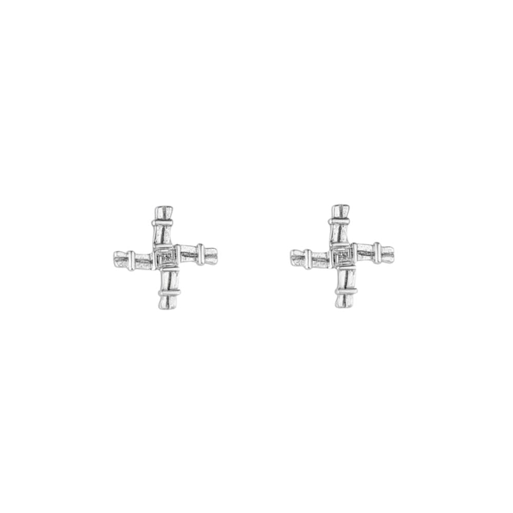 Acara Sterling Silver St Brigid's Cross Stud Earrings - The Celtic Gift Store - Earrings