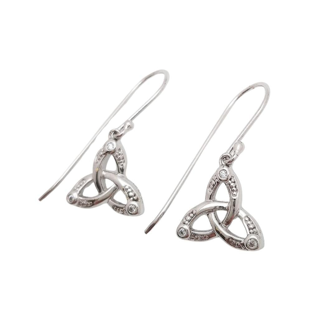 Acara Sterling Silver Trinity Knot Drop Earrings by Solvar Jewelry - Earrings