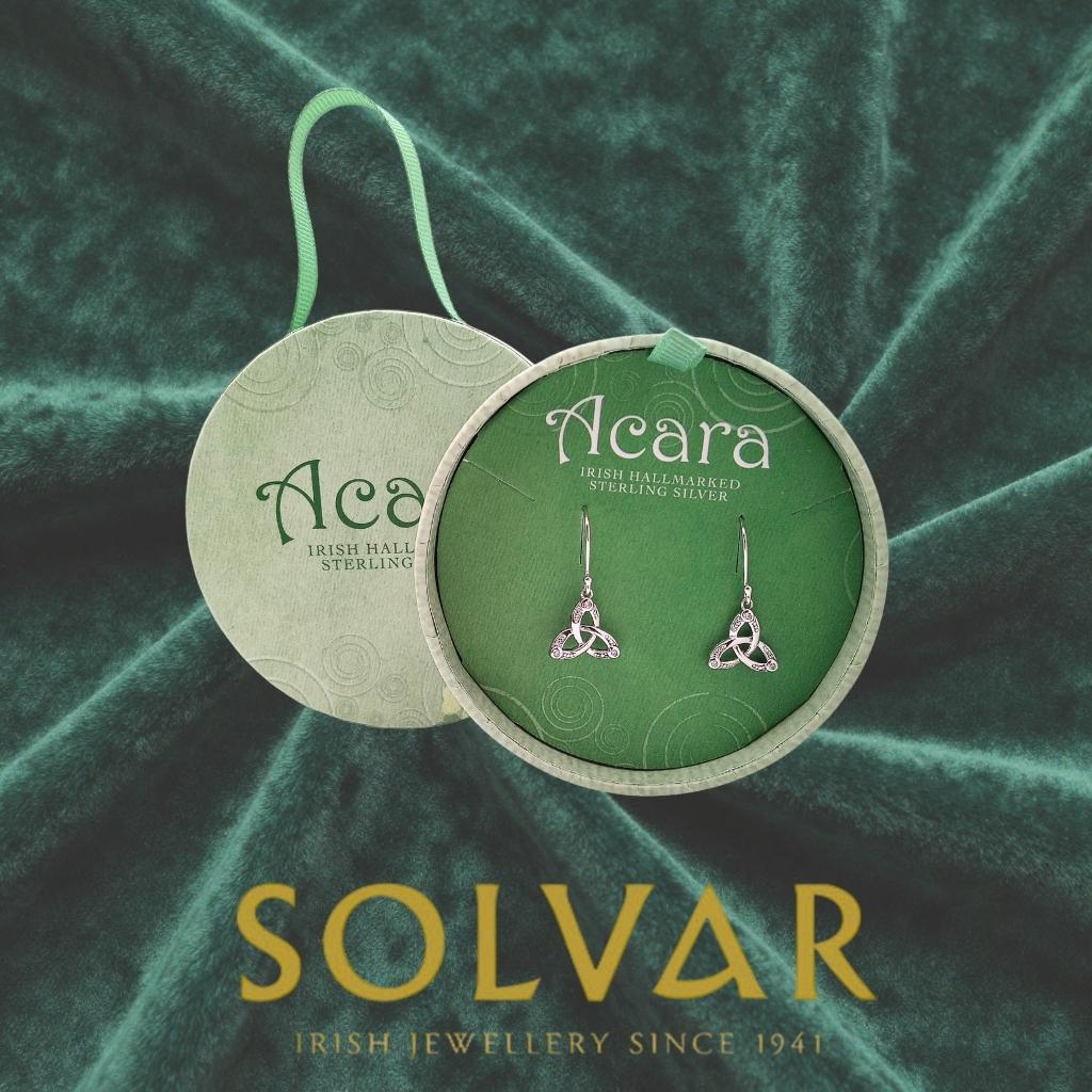 Acara Sterling Silver Trinity Knot Drop Earrings by Solvar Jewelry - Earrings