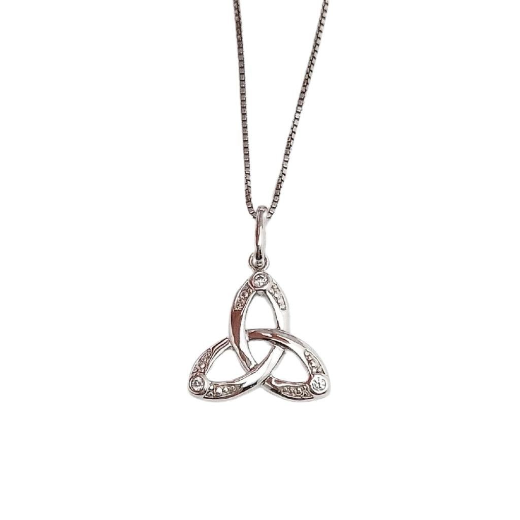 Acara Sterling Silver Trinity Knot Necklace by Solvar Jewelry - Necklaces