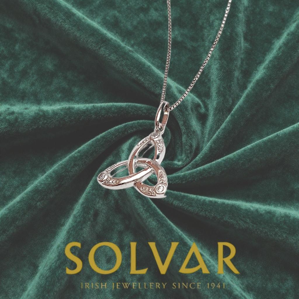 Acara Sterling Silver Trinity Knot Necklace by Solvar Jewelry - Necklaces