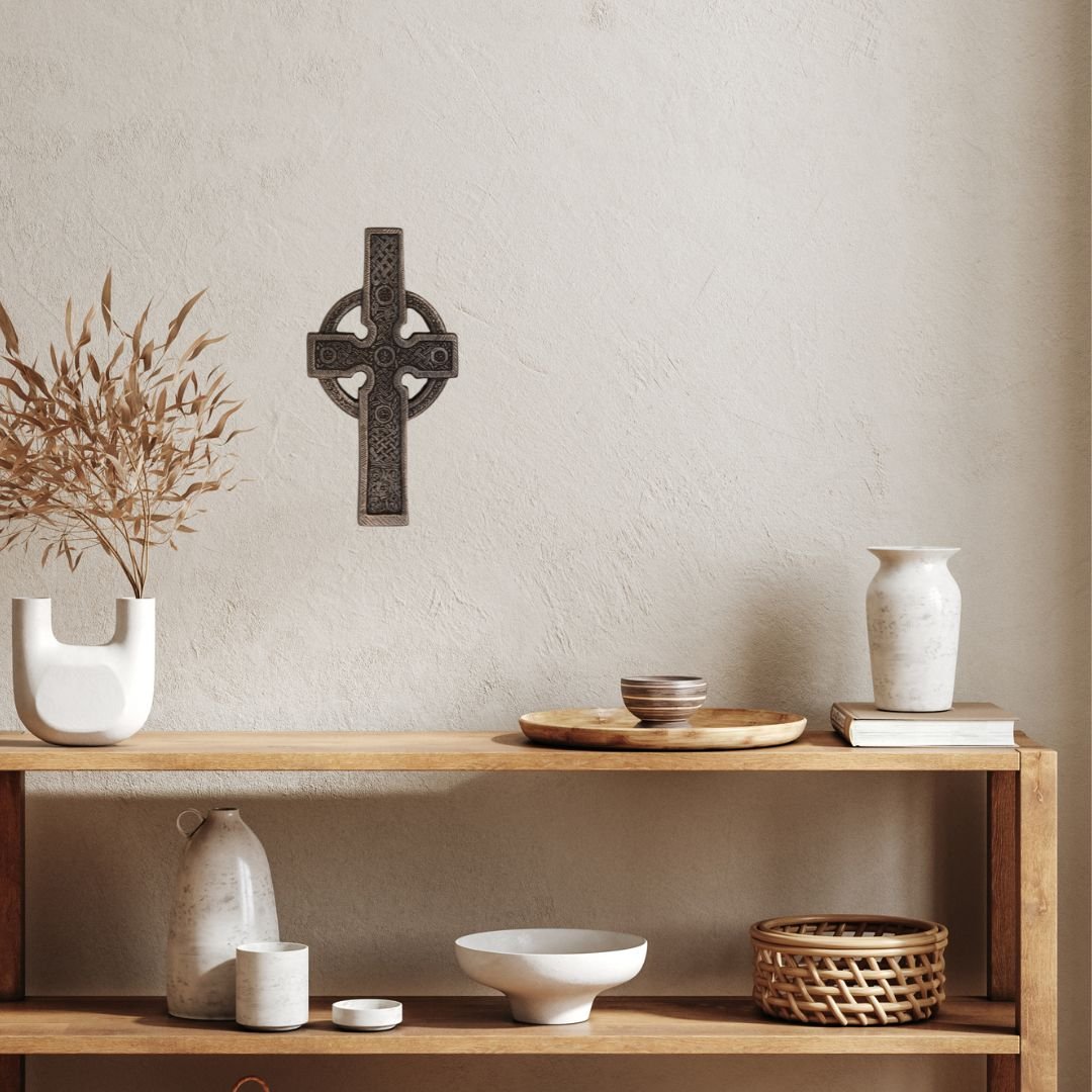 Ahenny Celtic Cross Bronze Wall Plaque