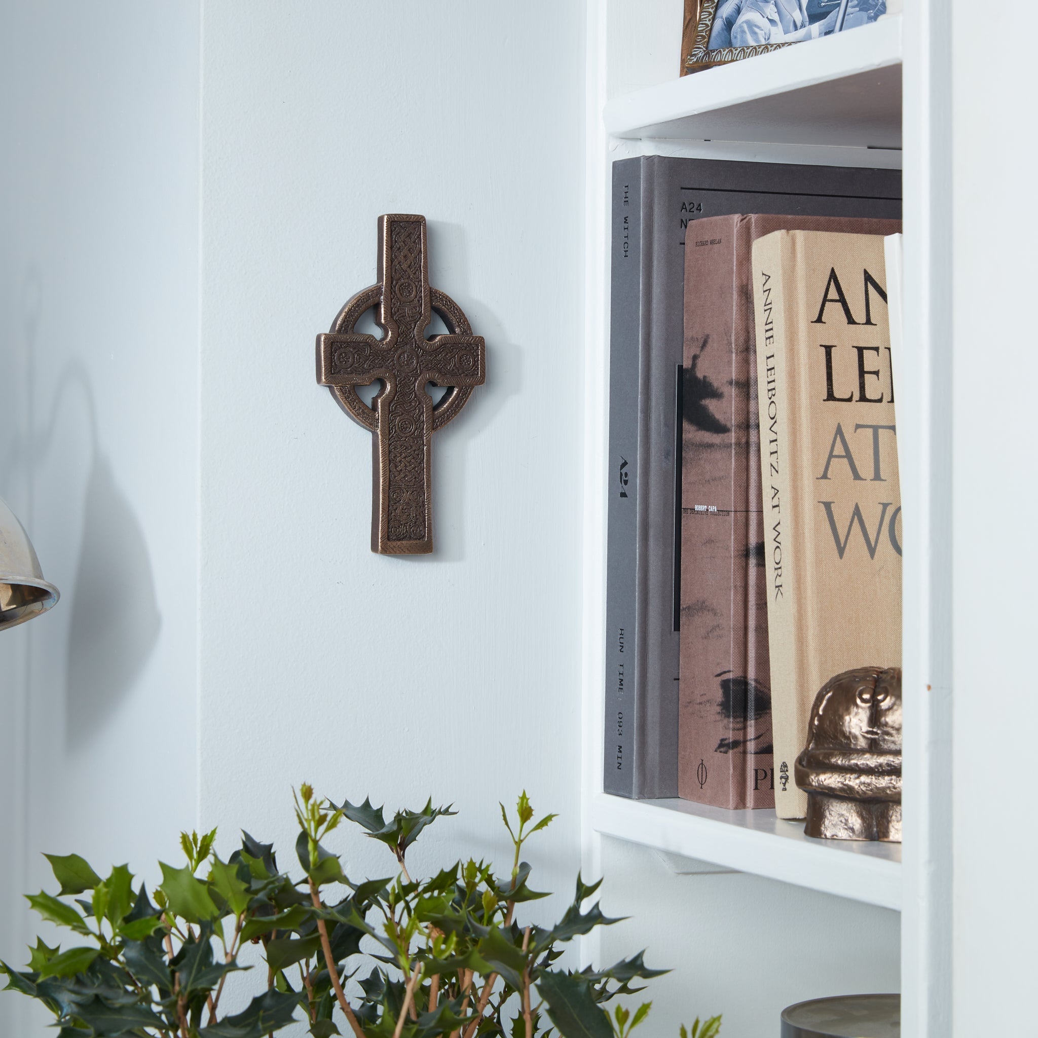 Ahenny Celtic Cross Bronze Wall Plaque - The Celtic Gift Store - Decor