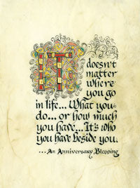 Anniversary Blessing in a 8x10 Wooden Frame