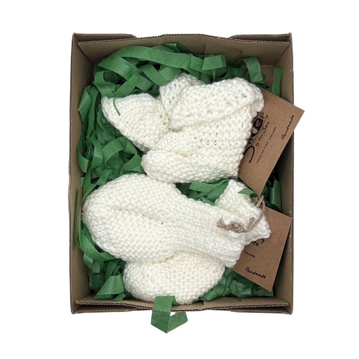 Bamboo Mittens and Booties Newborn Set.