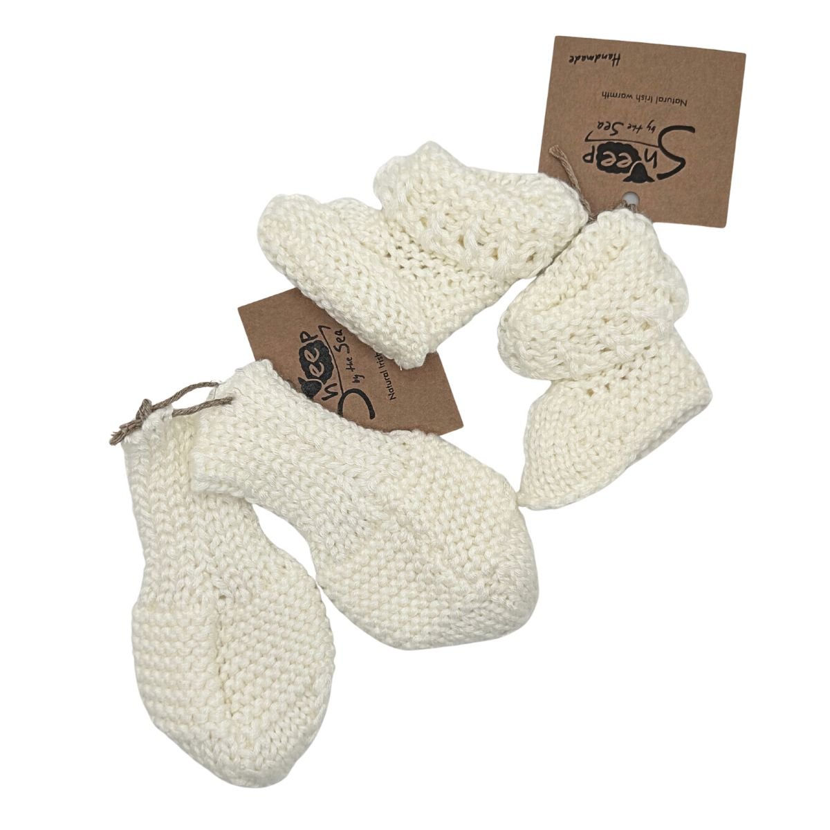 Bamboo Mittens and Booties Newborn Set.