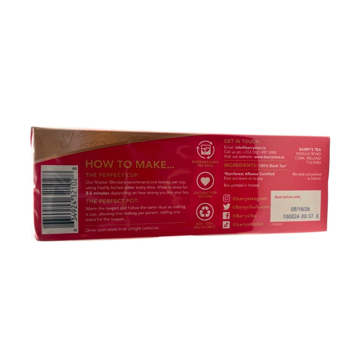 Barry's Gold Tea 250g (80 Bags)