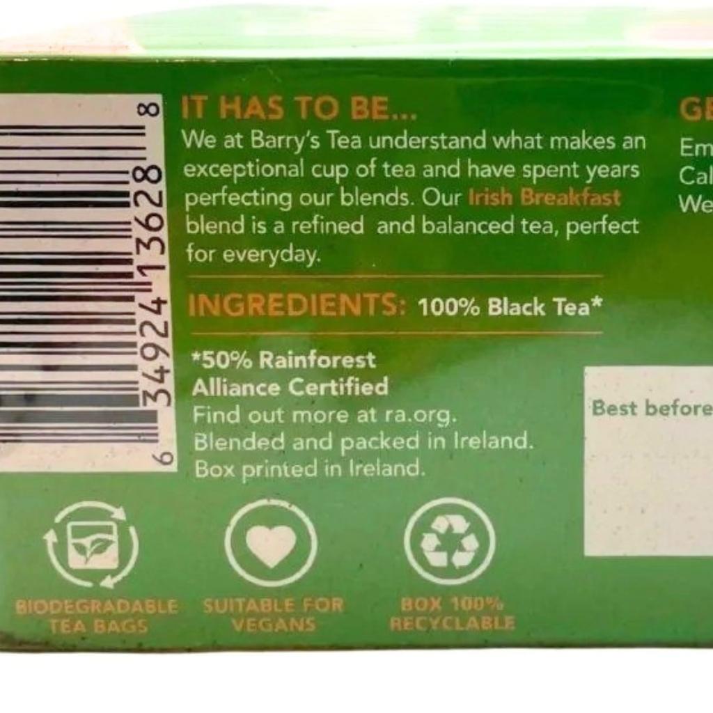 Barry's Irish Breakfast Tea (40 Bags)