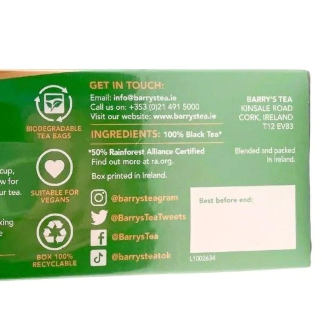 Barry's Irish Breakfast Tea (80 Bags)