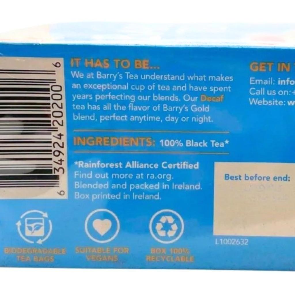 Barry's Tea Decaf (40 Bags)