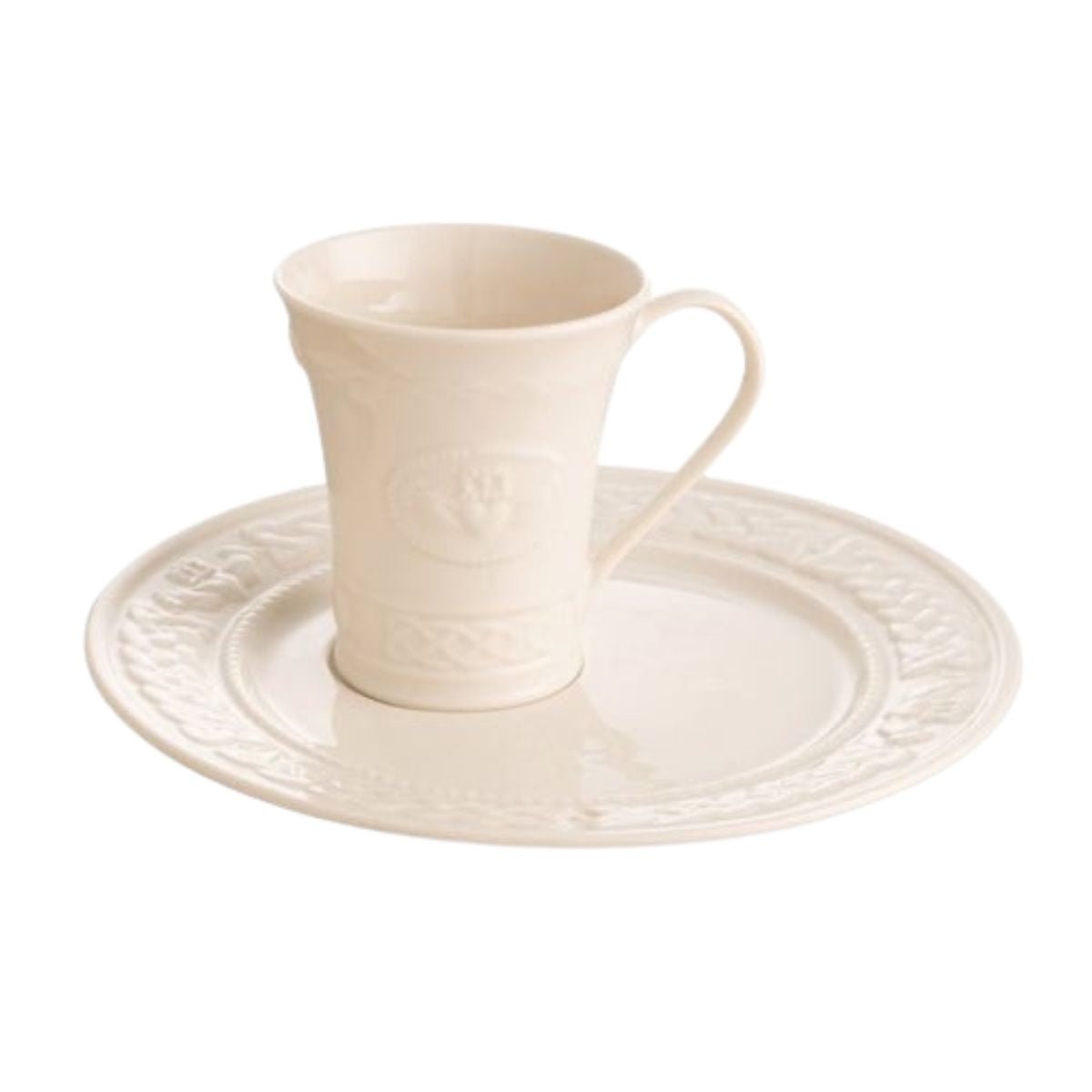 Belleek Classic Claddagh Mug & Tray Set