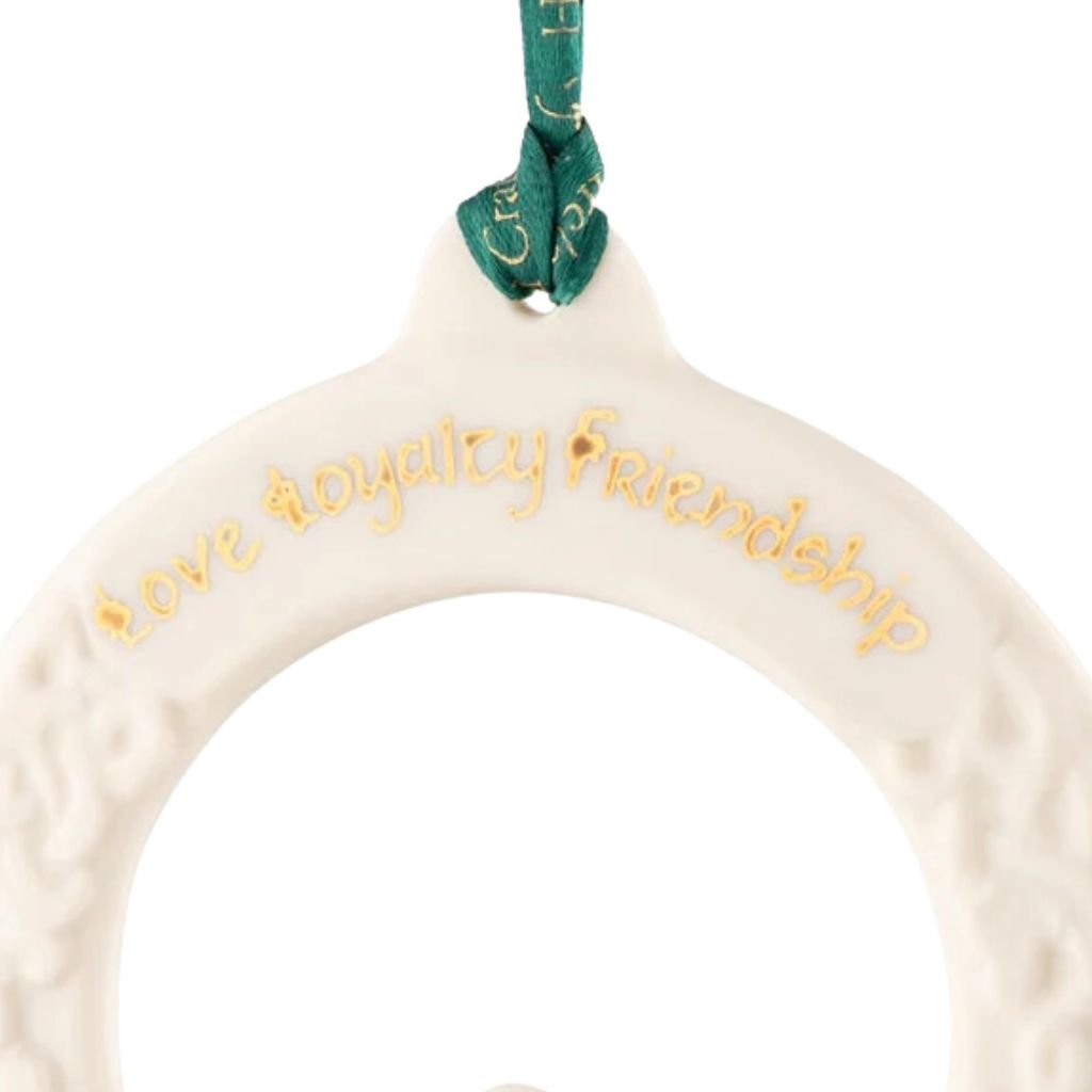 Belleek Classic Claddagh Ornament