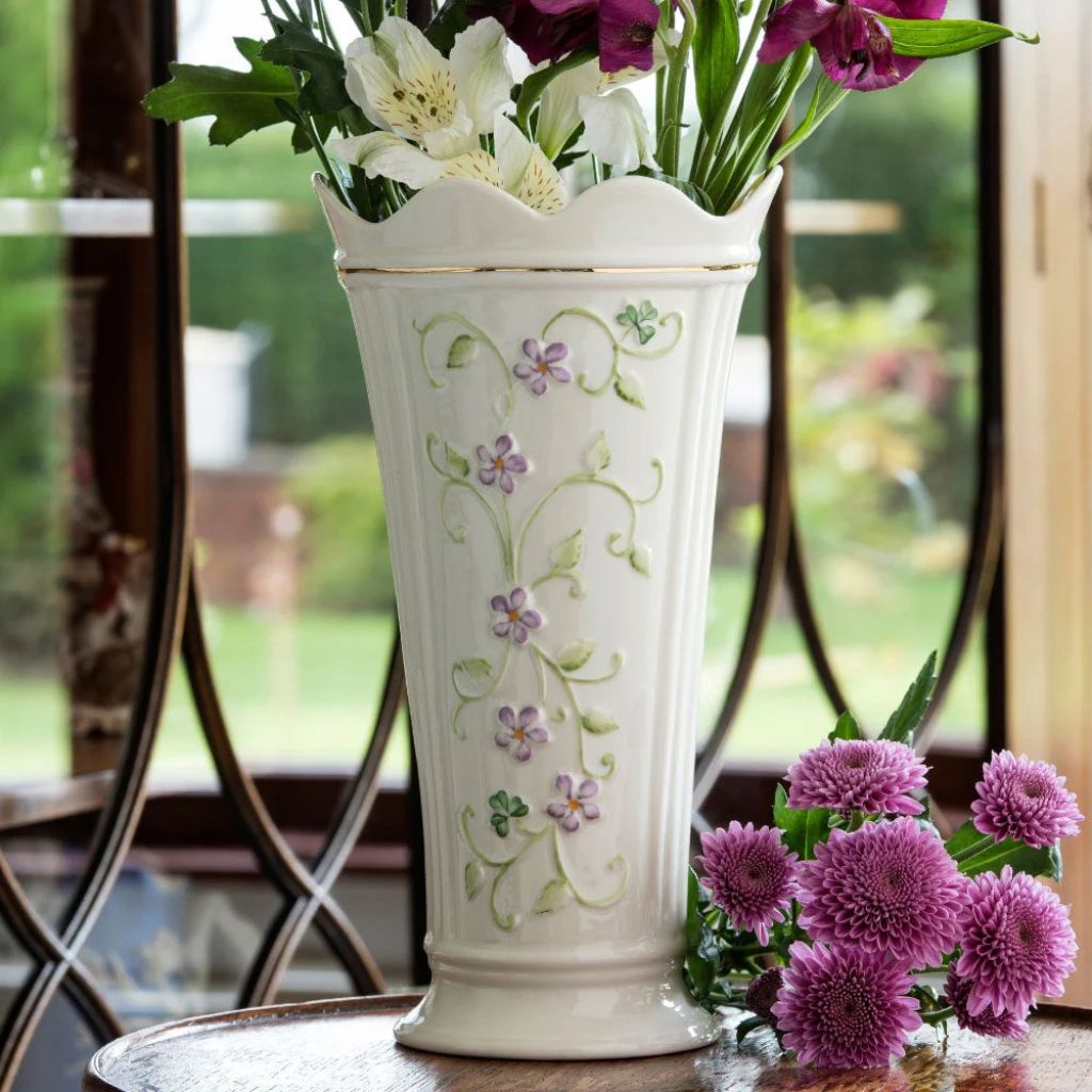 Belleek Classic Irish Flax Vase- Large