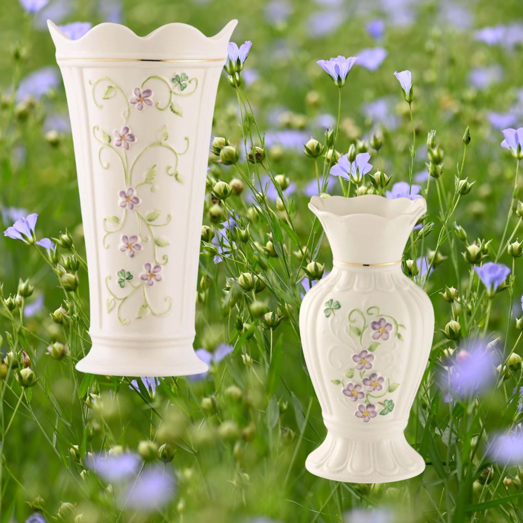 Belleek Classic Irish Flax Vase- Small