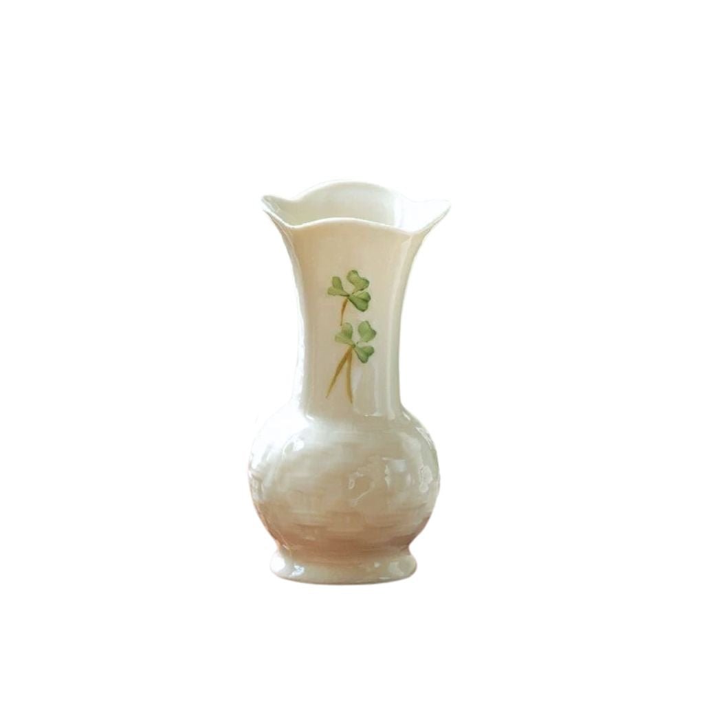 Belleek Classic Shamrock Mini Vase Set of Four