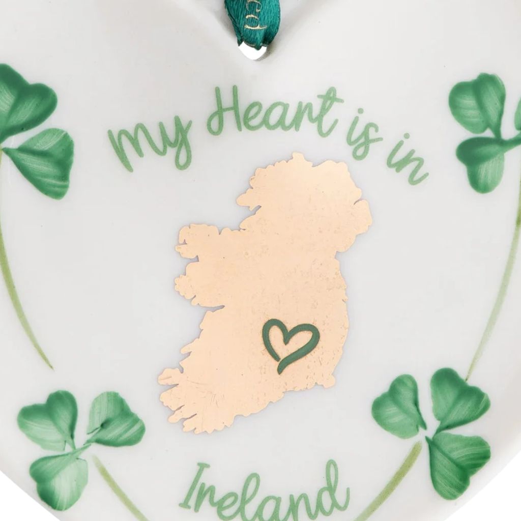 Belleek My Heart is in Ireland Ornament