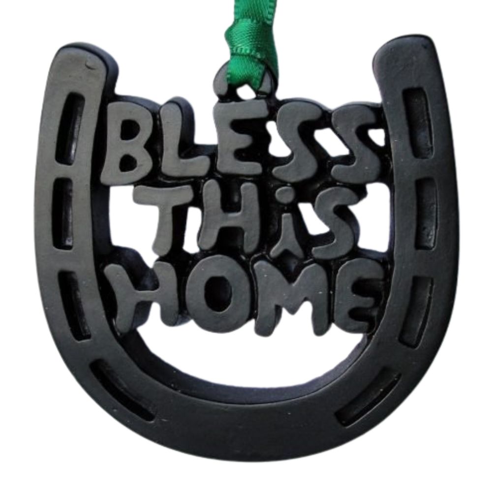 Horseshoe Bless This Home Turf Ornament - The Celtic Gift Store - Decor