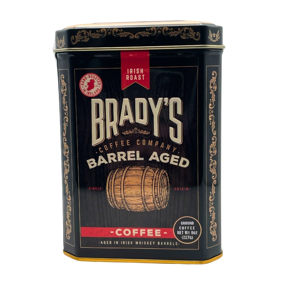 Brady's Coffee Barrel Aged Irish Whiskey Coffee in Tin - Ground