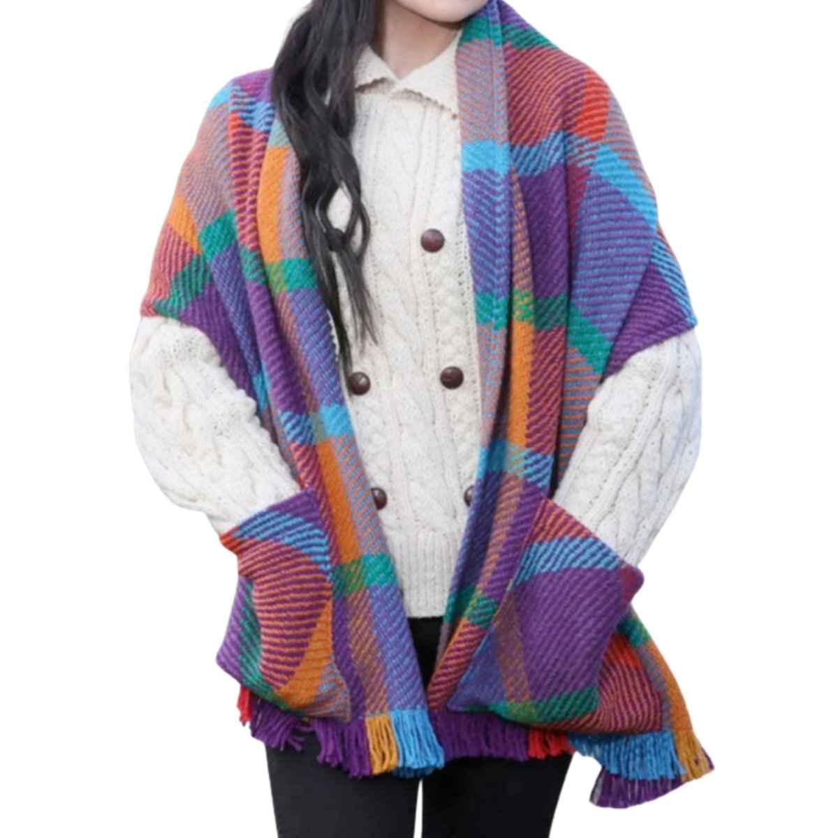Branigan Weavers Pocket Stole- Galway Multi - The Celtic Gift Store - Womens Accessories