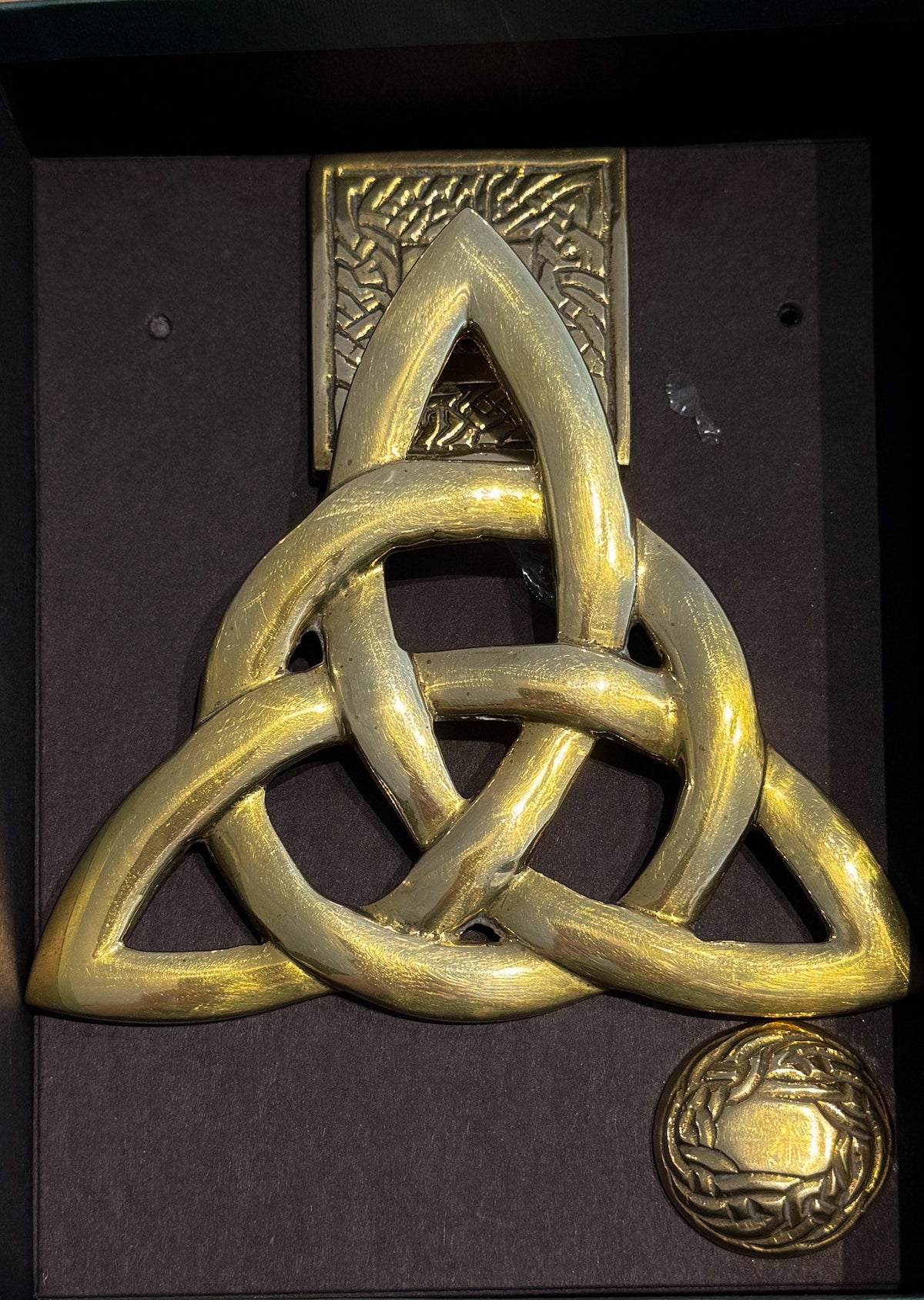 Brass Trinity Knot Door Knocker - The Celtic Gift Store - Decor