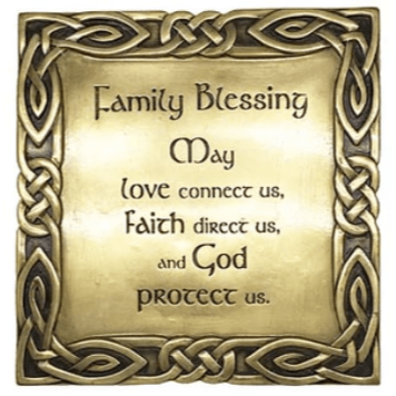 Bronze Irish Family Blessing Plaque - The Celtic Gift Store - Decor
