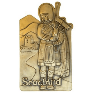 Bronze Scottish Piper Wall Plaque - The Celtic Gift Store - Decor