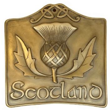 Bronze Scottish Thistle Wall Plaque - The Celtic Gift Store - Decor