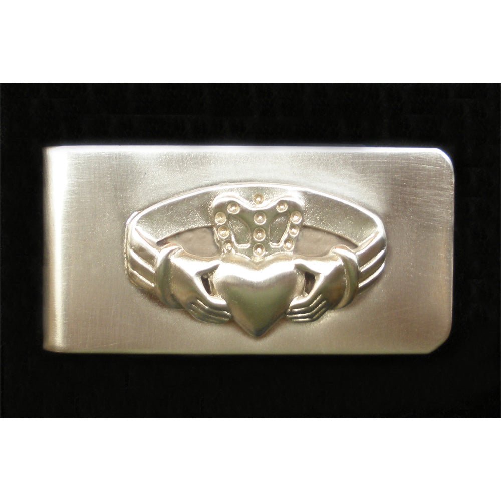 Brushed Pewter Claddagh Money Clip - The Celtic Gift Store - Apparel & Accessories