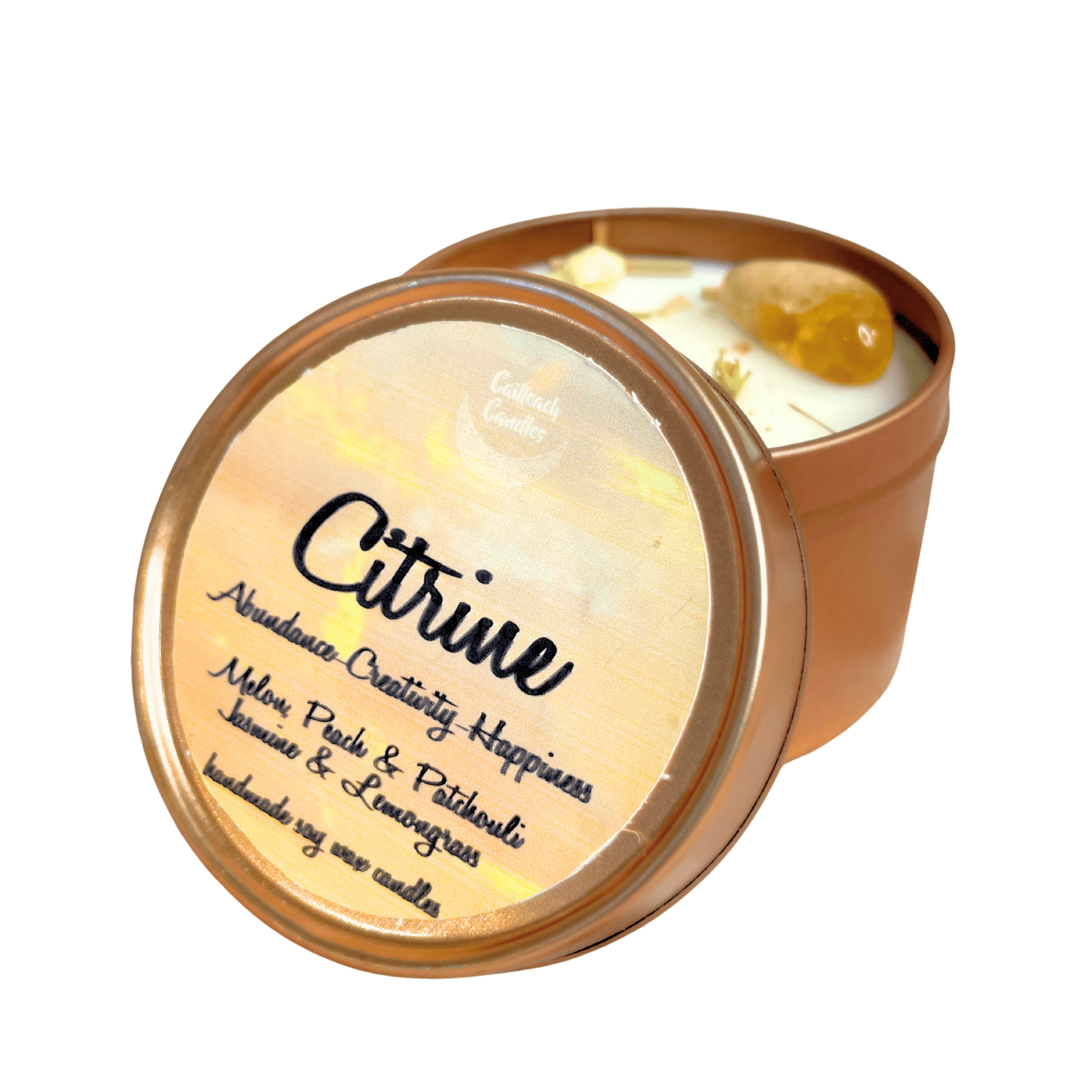 Cailleach Candles - Citrine - The Celtic Gift Store - Candles, Wax Melts, Incense