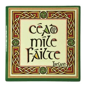 Cead Mile Failte Ceramic Coaster - The Celtic Gift Store - Decor