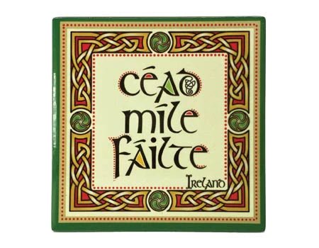 Cead Mile Failte Ceramic Coaster - The Celtic Gift Store - Decor