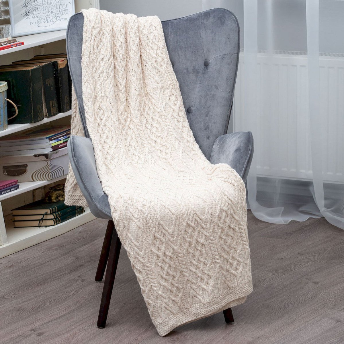Celtic Cable Knit Throw