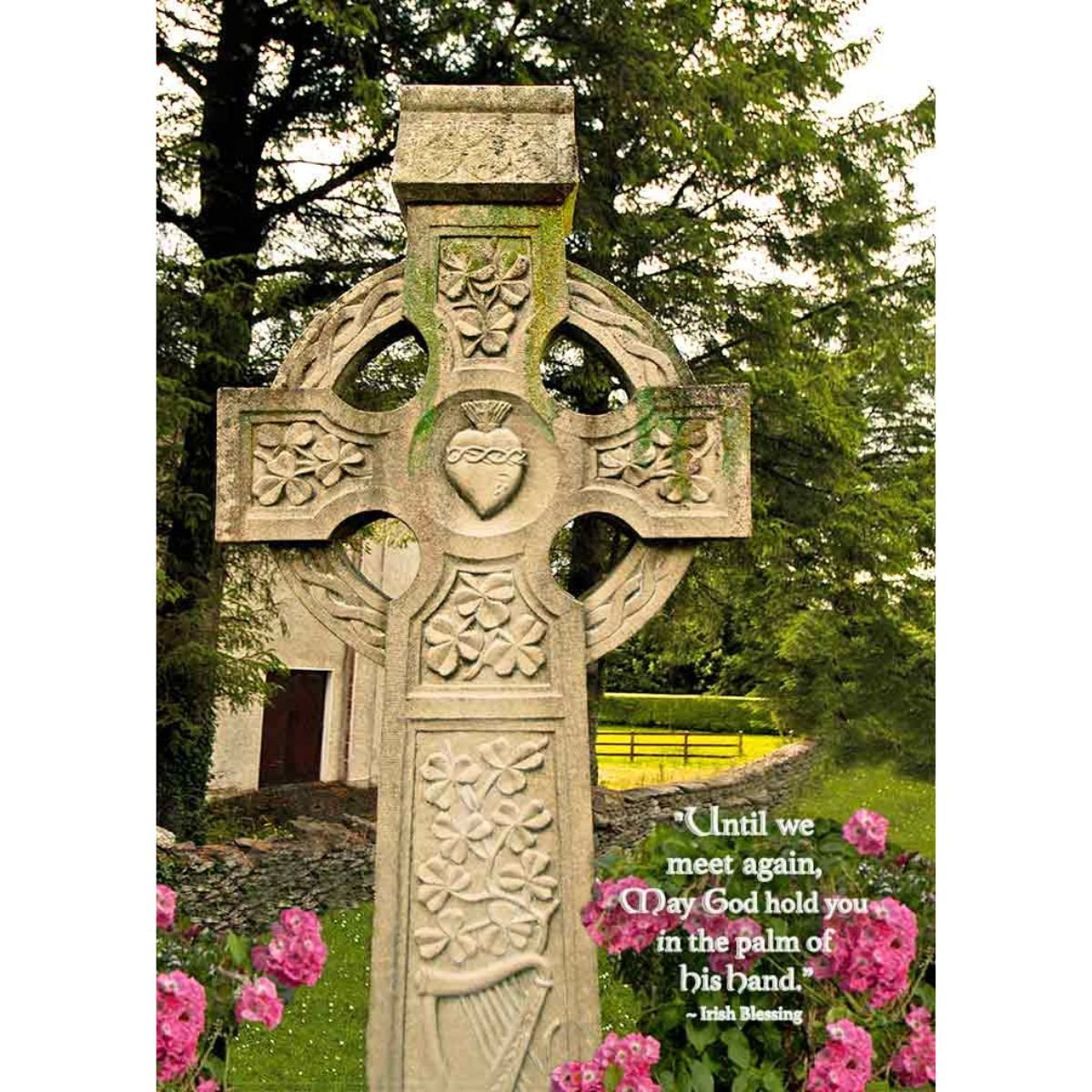 Celtic Cross Sympathy Card - Irish Blessing