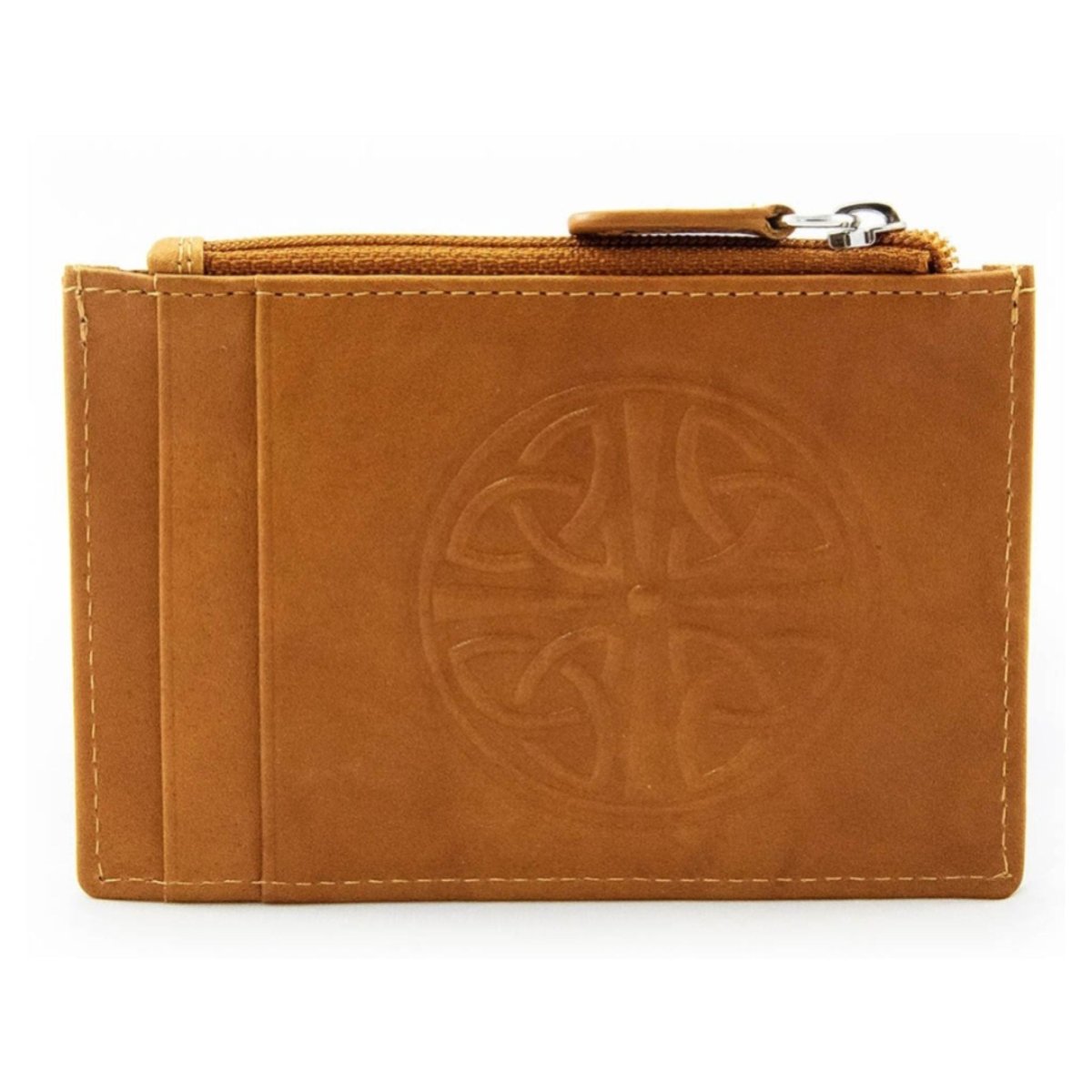 Celtic Knot Leather Wallet- Antique Saddle - The Celtic Gift Store - Wallets