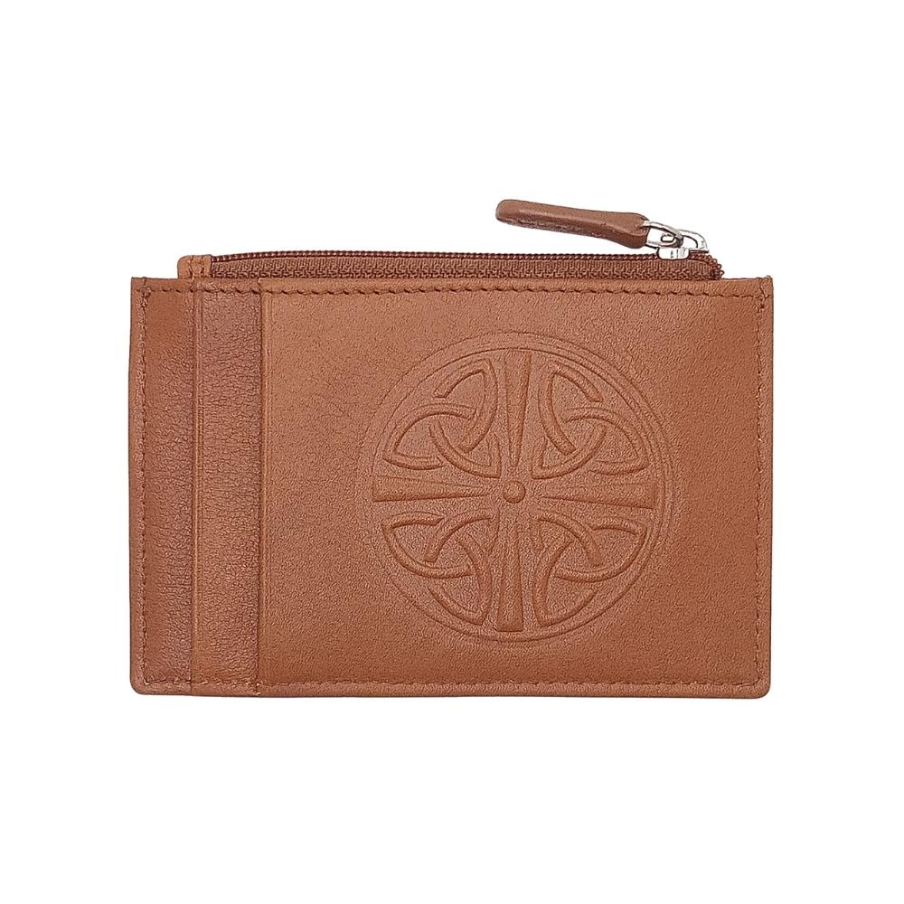 Celtic Knot Leather Wallet- Antique Saddle