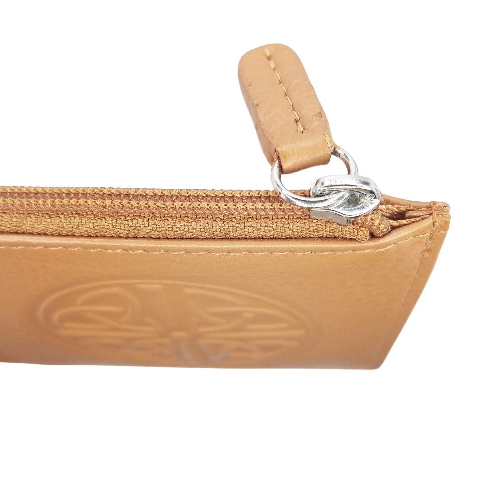 Celtic Knot Leather Wallet- Camel