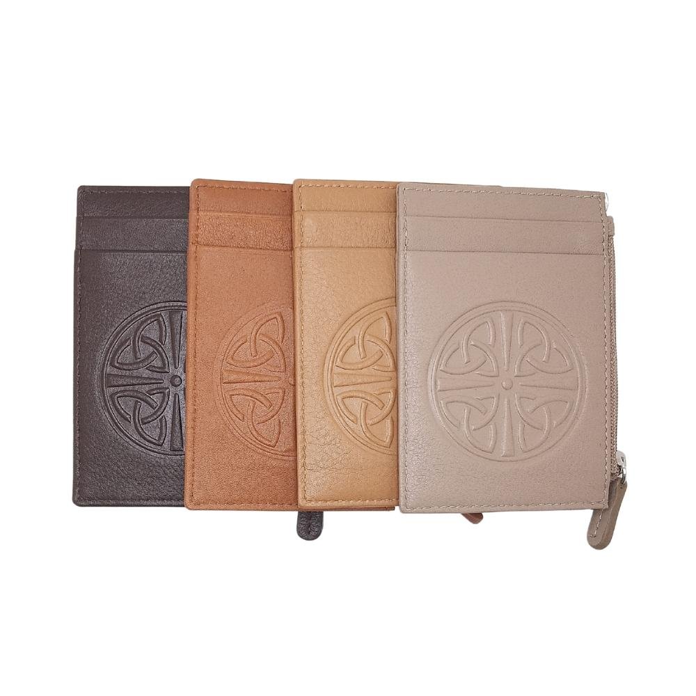 Celtic Knot Leather Wallet- Camel